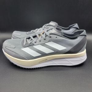 Adidas Adizero Boston 11 Mens Running Shoe Sz 12 Grey White LightStrike Pro New